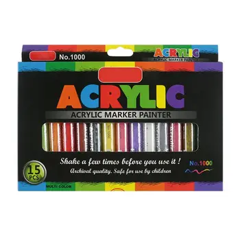 4/8/12/15/24/36 Colors Acrylic Paint Marker Pen Detailed Marking for DIY Album LX9A 
4/8/12/15/24/36 Colors Acrylic Paint Marker Pen Detailed Marking for DIY Album LX9A