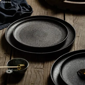 Steak Dinner Plate Western Food Plate Ceramic Square Plate Household Black Creative Japanese Western Breakfast Disc Beef Cutlery
Steak Dinner Plate Western Food Plate Ceramic Square Plate Household Black Creative Japanese Western Breakfast Disc Beef Cutlery