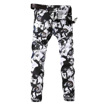 Spring Summer Printed Jeans Men Letter Washed Straight Full Length Fashion Wild Denim Pencil Pants Tide
Spring Summer Printed Jeans Men Letter Washed Straight Full Length Fashion Wild Denim Pencil Pants Tide