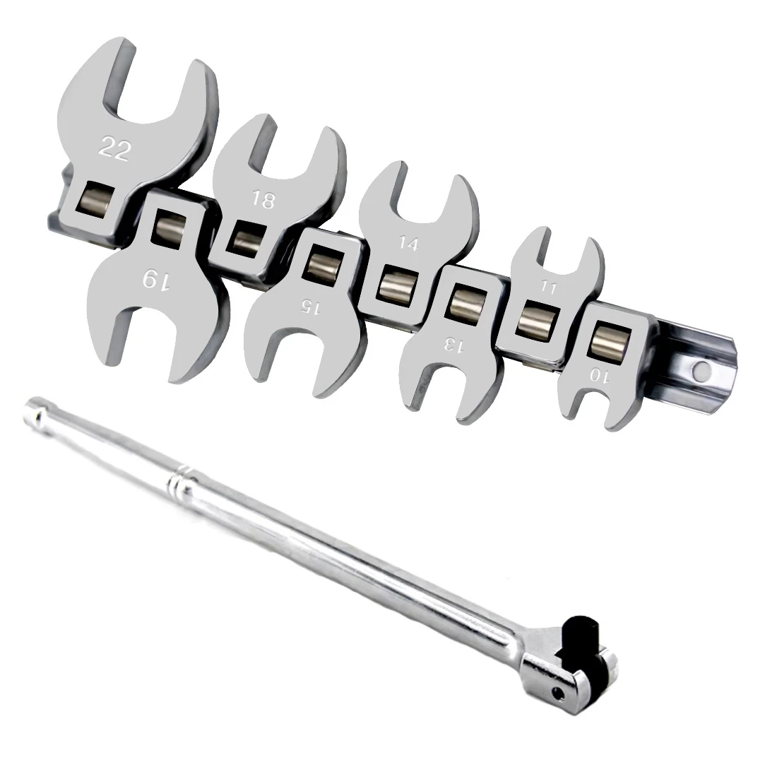 Ratchet Handle Crowfoot Metric/SAE Wrench Set Ratchet Handle Crowfoot Metric/SAE Wrench Set