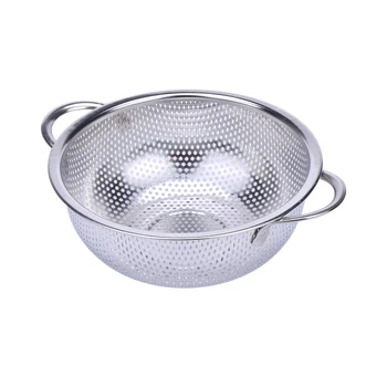 

Stainless Steel Colanders With Handle,Colander Perforated Strainer For Kitchen Pasta/Vegetable/Rice/Fruit/Food-S
