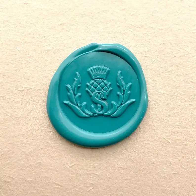 Custom Initial with Thistle Wax Seal Stamp - Scottish Thistle Wax Seal Stamp - Initial Sealing Wax Stamp - Wax Seal Stamp Kit
Custom Initial with Thistle Wax Seal Stamp - Scottish Thistle Wax Seal Stamp - Initial Sealing Wax Stamp - Wax Seal Stamp Kit