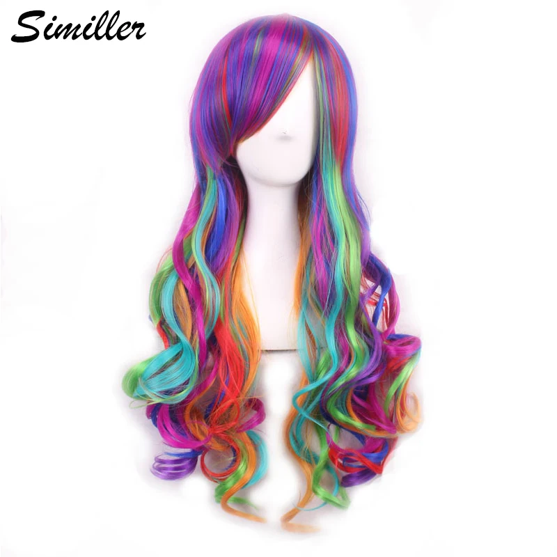Similler Anime Cosplay Wigs for Women High Temperature Fiber Long Curly Rainbow Wig with Bangs
Similler Anime Cosplay Wigs for Women High Temperature Fiber Long Curly Rainbow Wig with Bangs