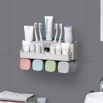 New Automatic Toothpaste Dispenser Toothbrush Holder Wall Mounted Toothbrush storage rack Bathroom Accessories Set Suction
New Automatic Toothpaste Dispenser Toothbrush Holder Wall Mounted Toothbrush storage rack Bathroom Accessories Set Suction
