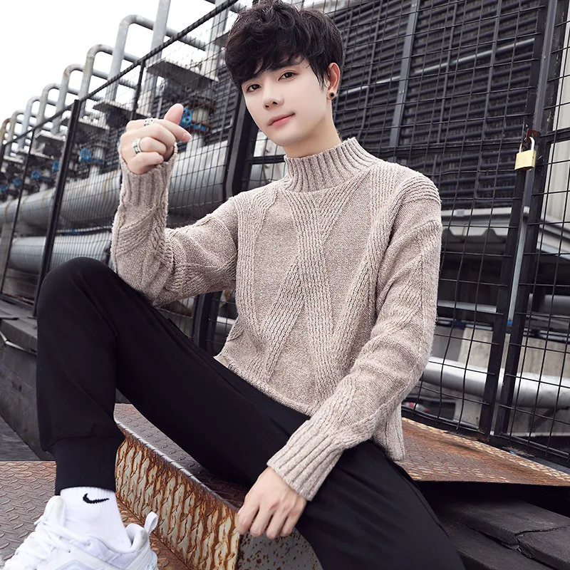2019 new men sweater qiu dong loose half a turtleneck sweater youth oblique lines sweater
2019 new men sweater qiu dong loose half a turtleneck sweater youth oblique lines sweater