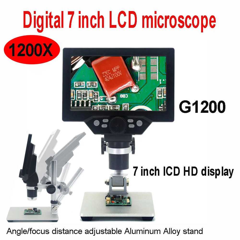 Микроскоп электронный 600X видео микроскоп паяльный 4 3 дюймов с ЖК экраном HD для