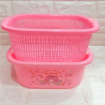 Cartoon My Melody Little Twin Stars Pink Kawaii Plastic Hollow Washing Fruit Vegetable Basin Home Storage Basket Drain Container 
Cartoon My Melody Little Twin Stars Pink Kawaii Plastic Hollow Washing Fruit Vegetable Basin Home Storage Basket Drain Container