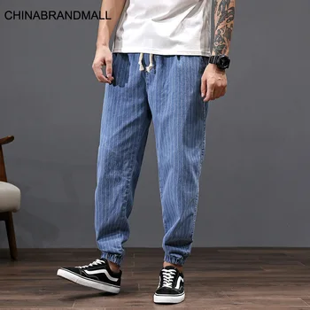 Ck2156 Trend Stripes Nine Points Jeans Male Elastic Waist Loose Leisure Elastic Force Nine Points Pants 29-42
Ck2156 Trend Stripes Nine Points Jeans Male Elastic Waist Loose Leisure Elastic Force Nine Points Pants 29-42