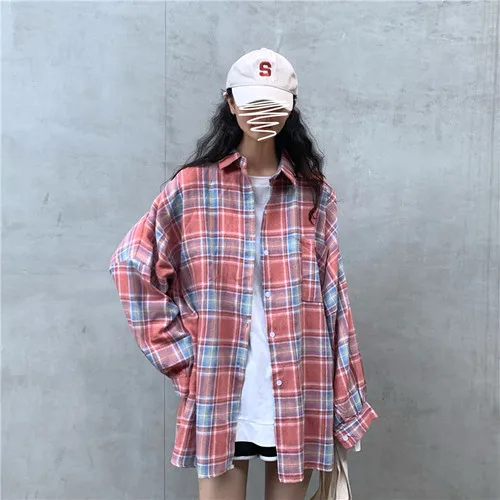 Simple Thin Fresh Cute Pink Light Blue Button Loose Regular Turn Down Collar Female Women Simple Long Sleeve Outwear Shirts
Simple Thin Fresh Cute Pink Light Blue Button Loose Regular Turn Down Collar Female Women Simple Long Sleeve Outwear Shirts