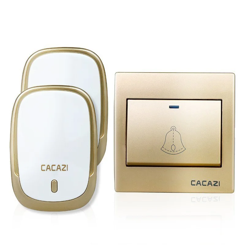 CACAZI AC110-220V Wireless Security Doorbell Waterproof 1 Button+2 Plug-in Receivers 300M Remote Music DoorDell EU/UK/US Plug
CACAZI AC110-220V Wireless Security Doorbell Waterproof 1 Button+2 Plug-in Receivers 300M Remote Music DoorDell EU/UK/US Plug