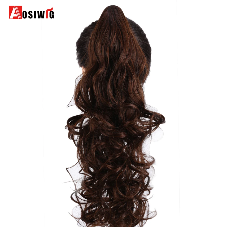 AOSIWIG 24Inch Long Wavy Claw Clip in Hair Extension Ponytail Synthetic Natural Fake Hair Pieces for Women Fake Claw Ponytail
AOSIWIG 24Inch Long Wavy Claw Clip in Hair Extension Ponytail Synthetic Natural Fake Hair Pieces for Women Fake Claw Ponytail