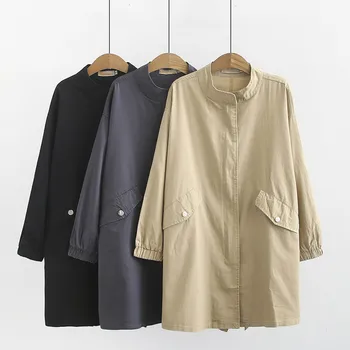 Oversize Women Trench Coat New Stand Collar Solid Spring Autumn Clothes Casual Female Windbreaker Overcoat Plus Size 4XL Tops 32 
Oversize Women Trench Coat New Stand Collar Solid Spring Autumn Clothes Casual Female Windbreaker Overcoat Plus Size 4XL Tops 32