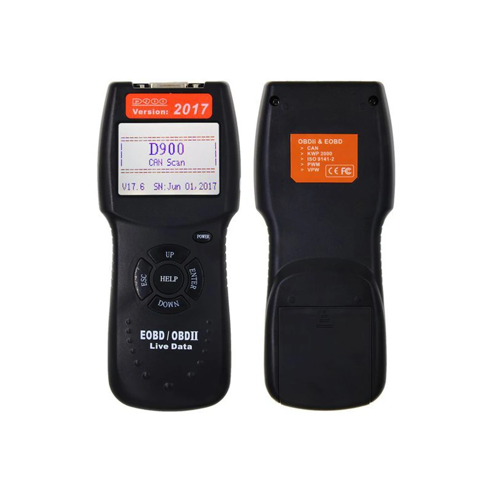Auto code reader The D900 V2017.6 OBD2 code reader Detector supports new cars for 2017.6 Version
Auto code reader The D900 V2017.6 OBD2 code reader Detector supports new cars for 2017.6 Version
