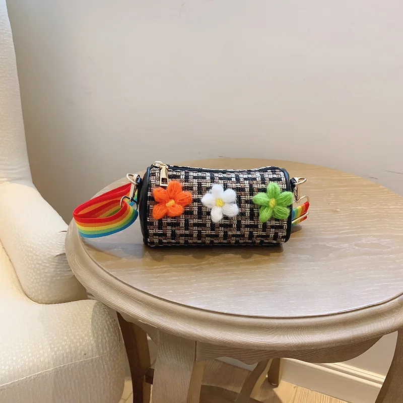 2019 New Korean Children Shoulder Mini Bag Children Small Bag Autumn New Style Nizi Pattern Boston Bag