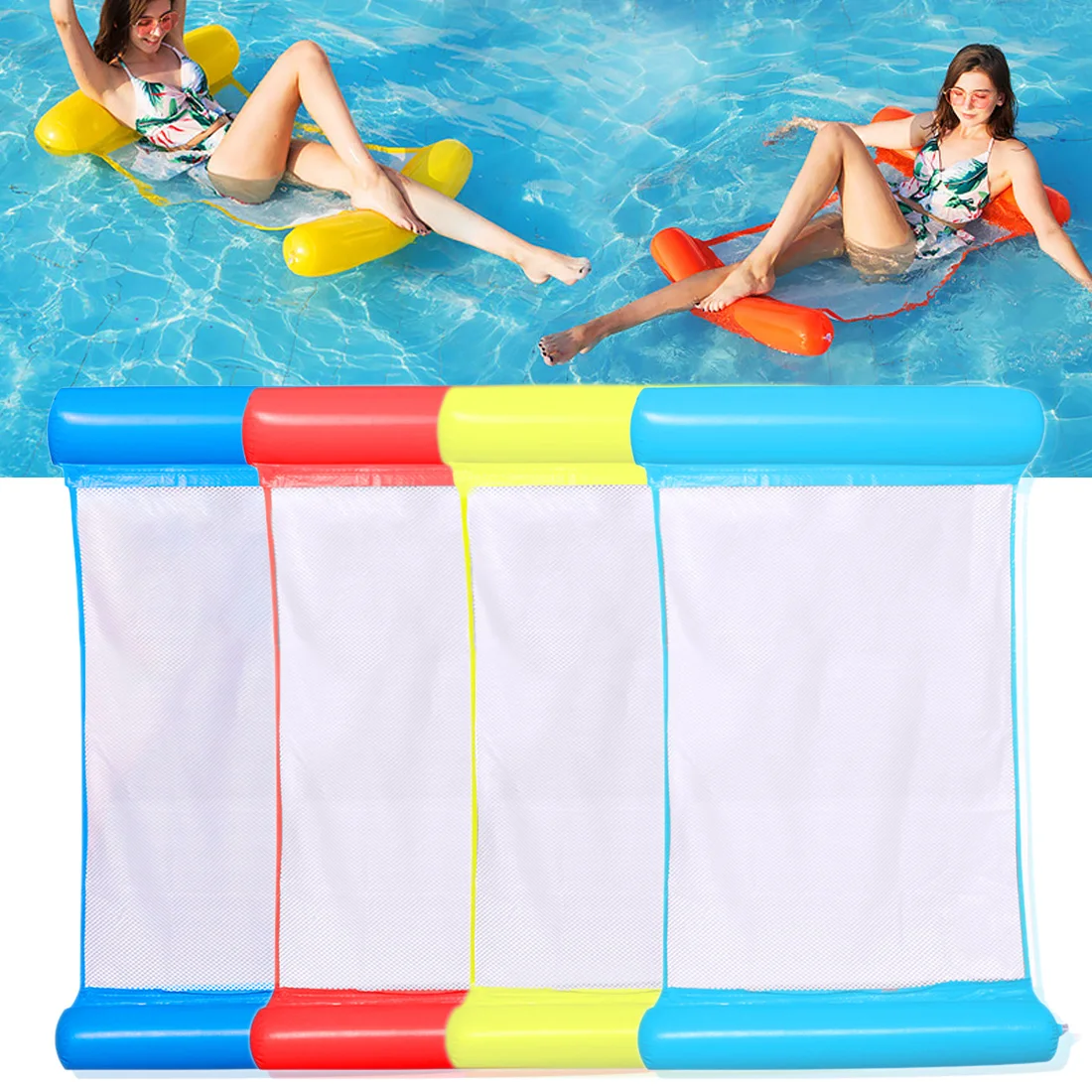 Foldable Swimming Pool Seat Inflatable Floating RowWater hammock New Summer Swimming pool floating Air Mattress with Hand Pump
Foldable Swimming Pool Seat Inflatable Floating RowWater hammock New Summer Swimming pool floating Air Mattress with Hand Pump