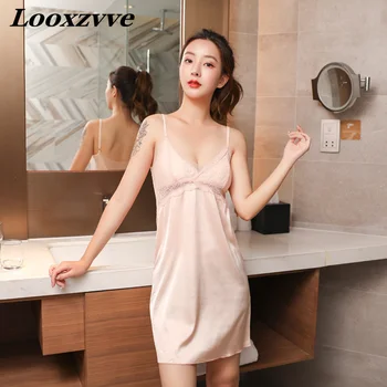 Sexy Nightgown Women Casual Soft Sleepwear Solid V Neck Sleeveless Slip Nightdress Female Nightwear Womens Nightgown Sleepwear
Sexy Nightgown Women Casual Soft Sleepwear Solid V Neck Sleeveless Slip Nightdress Female Nightwear Womens Nightgown Sleepwear