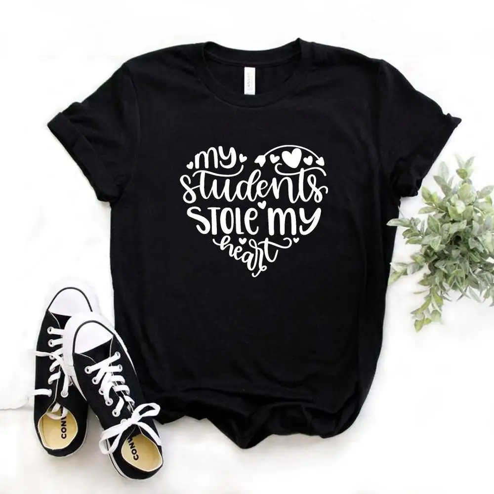 Gift Lady Yong Girl Top Tee My Students Stole My Heart Teacher Print 6 Color Women Tshirt Summer Casual Funny T Shirt
Gift Lady Yong Girl Top Tee My Students Stole My Heart Teacher Print 6 Color Women Tshirt Summer Casual Funny T Shirt