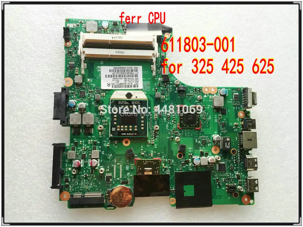 Материнская плата для ноутбука HP 625 совместима с ноутбуком Compaq 325 326 425 611803 001 CQ325 100%