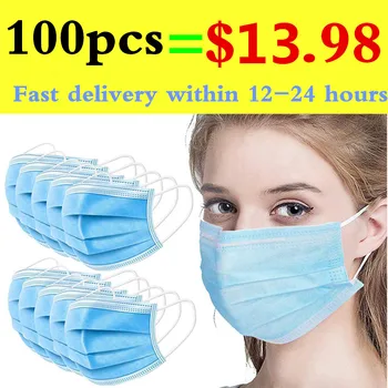 QWER 100 Pcs Face Disposable Masks 3 Layers Dustproof Mask Facial Protective Cover Masks Anti-Dust Bacteria Proof Flu Face Mask
QWER 100 Pcs Face Disposable Masks 3 Layers Dustproof Mask Facial Protective Cover Masks Anti-Dust Bacteria Proof Flu Face Mask