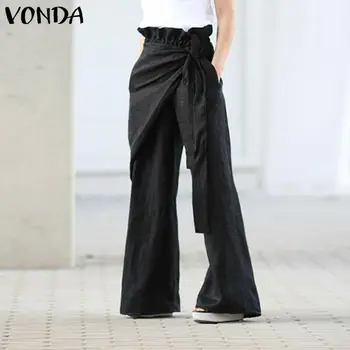 NEW VONDA Women Wide Leg Pants 2020 Spring Summer Female Casual Elastic Waist Pants Women's Trousers Plus Size Bottom Pantalon
NEW VONDA Women Wide Leg Pants 2020 Spring Summer Female Casual Elastic Waist Pants Women's Trousers Plus Size Bottom Pantalon