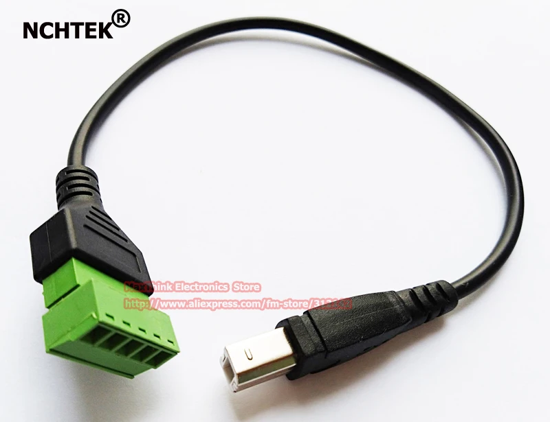 Штекер NCHTEK USB 2 0 B на 5-контактный гнездовой винтовой контакт защитные клеммы