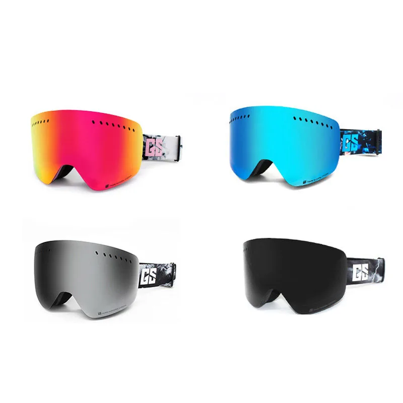 

adult Snow glasses double anti-fog cola card myopia large spherical UV Ski goggles Snowboarding mountaineering Skiing mirror