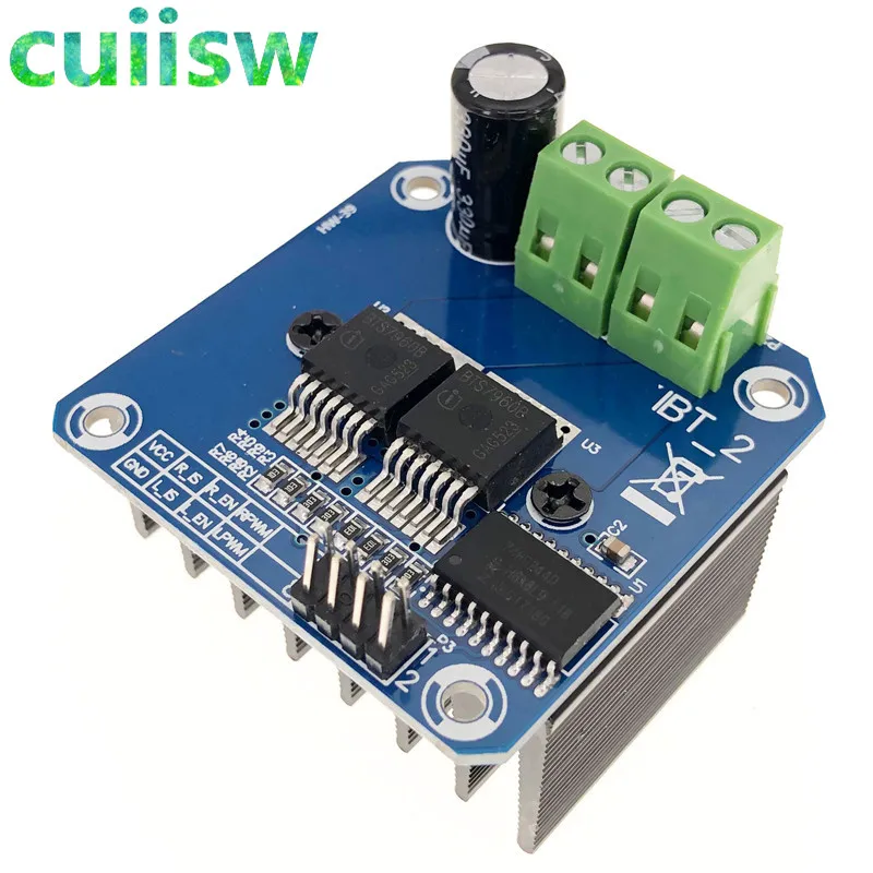 Double BTS7960 43A H-bridge High-power Motor Driver module/ diy smart car Current diagnostic | Электронные компоненты и