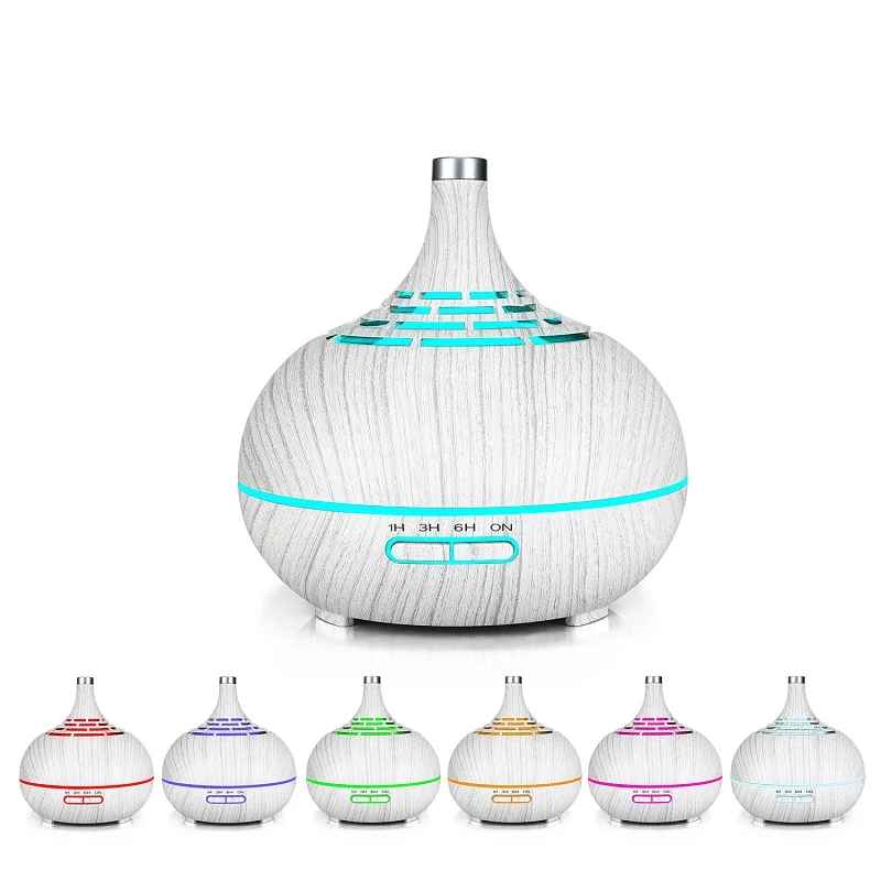 400ml Ultrasonic Air Humidifier Aroma Essential Oil Diffuser with Wood Grain 7 Color Changing Lights for Office
400ml Ultrasonic Air Humidifier Aroma Essential Oil Diffuser with Wood Grain 7 Color Changing Lights for Office