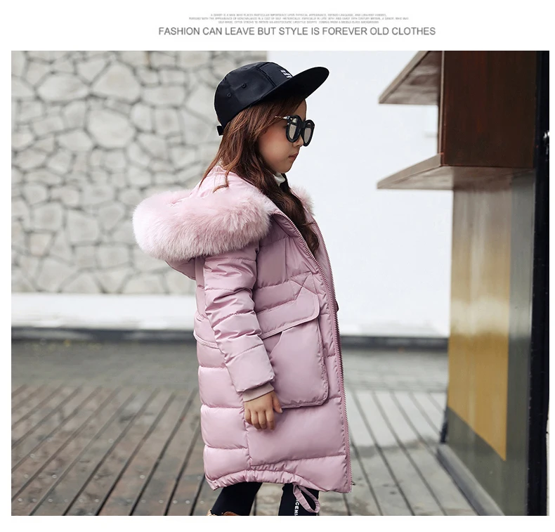 Новинка 2019 модная детская зимняя куртка зимнее пальто для девочек детское теплое