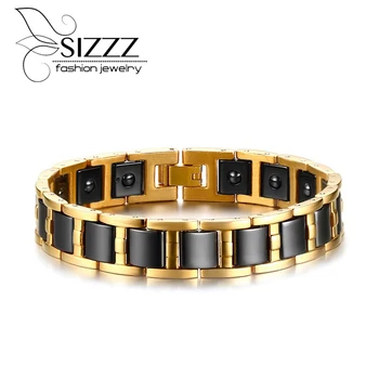 European and American men's new health magnet bracelet jewelry multicolor vacuum plating bracelet for men 
European and American men's new health magnet bracelet jewelry multicolor vacuum plating bracelet for men