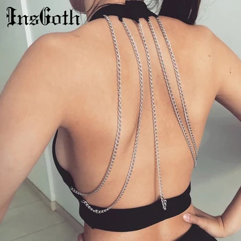 InsGoth Sexy Backless Camis Women Streetwear Halter Chain Solid Black Crop Tank Tops Women Party Nighclub Bodycon Camis
InsGoth Sexy Backless Camis Women Streetwear Halter Chain Solid Black Crop Tank Tops Women Party Nighclub Bodycon Camis
