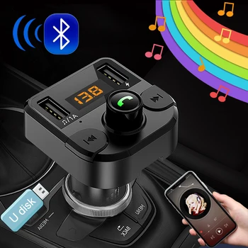 Bluetooth 5.0 Car FM Transmitter Quick Charge Dual USB Charger Car MP3 Player Car Accessories Handsfree Auto FM Modulator
Bluetooth 5.0 Car FM Transmitter Quick Charge Dual USB Charger Car MP3 Player Car Accessories Handsfree Auto FM Modulator