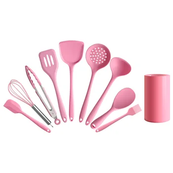 Silicone Kitchen Utensils 10 Pcs Cooking Utensil Set Non Stick Spatula Oil Brush Turner Egg Whisk Food Clip Colander Spoon
Silicone Kitchen Utensils 10 Pcs Cooking Utensil Set Non Stick Spatula Oil Brush Turner Egg Whisk Food Clip Colander Spoon