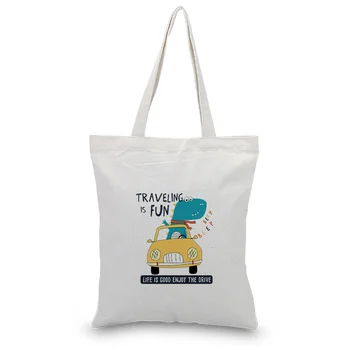 Canvas Tote Bag Cartoon Dinosaur Pattern Handbag Daily Use Text DIY Custom Print Logo Shopping Bag Eco Reusable Recycle
Canvas Tote Bag Cartoon Dinosaur Pattern Handbag Daily Use Text DIY Custom Print Logo Shopping Bag Eco Reusable Recycle