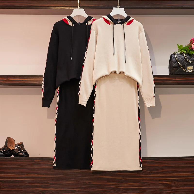 Large-size Women's Clothes Fall 2019 New Fashionable Loose And Slim Knitted Sweater And Bathrobe + Half-length Skirt Two Sets
Large-size Women's Clothes Fall 2019 New Fashionable Loose And Slim Knitted Sweater And Bathrobe + Half-length Skirt Two Sets