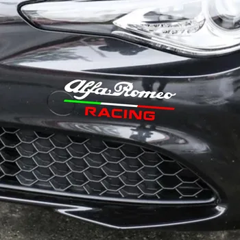 1pcs Italy Flag RACING Car Funny Stickers PVC Decal Styling for Alfa Romeo Giulietta Giulia STELVIO 147 156 159 Mito Car Styling