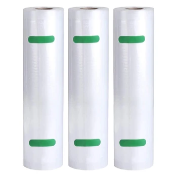 Vacuum Pouch 3 Rolls 28X500Cm Vacuum Rolls Professional Vacuum Film for All Vacuum Devices Reusable BPA-Free 
Vacuum Pouch 3 Rolls 28X500Cm Vacuum Rolls Professional Vacuum Film for All Vacuum Devices Reusable BPA-Free
