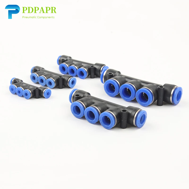 

PK Air Pneumatic Fitting 5 Way One Touch 8mm 10mm 6mm 4mm 12mm OD Hose Tube Push In 5 Port Gas Quick Fittings Connector Coupler