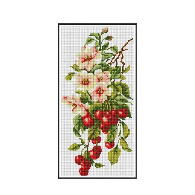 

Cherry Diamond painting cross stitch kit Square Round Drill stitching embroidery DIY handmade needlework