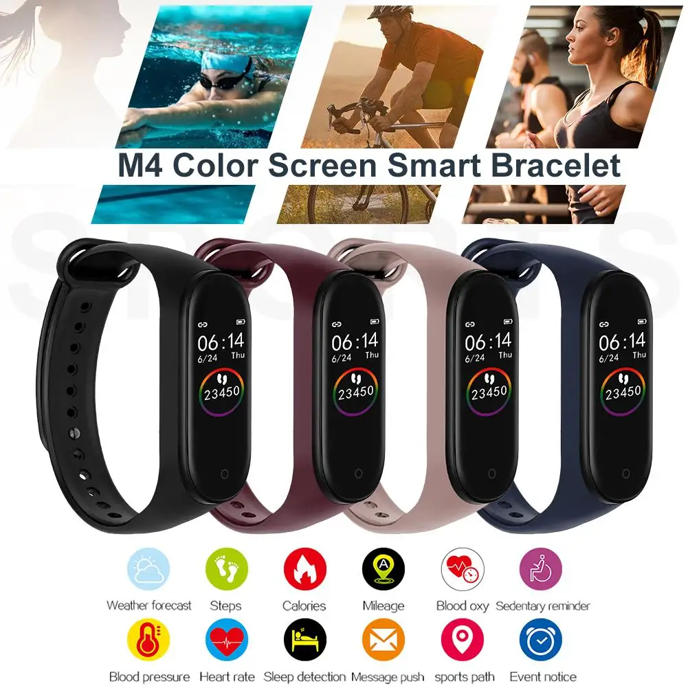 2019 M4 Color Screen Bracelet Sports Pedometer Fitness Watch Running Walking Tracker Heart Rate step workout Pedometer
2019 M4 Color Screen Bracelet Sports Pedometer Fitness Watch Running Walking Tracker Heart Rate step workout Pedometer