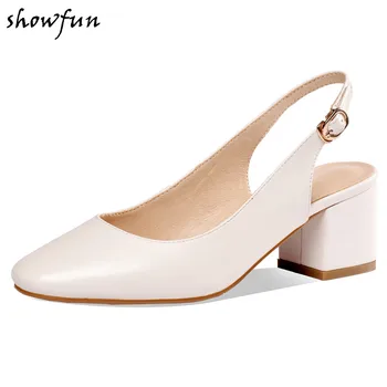 2020 Spring plus size 42 women's genuine leather thick high heel square toe slingback pumps OL style slip-on comfortable shoes
2020 Spring plus size 42 women's genuine leather thick high heel square toe slingback pumps OL style slip-on comfortable shoes