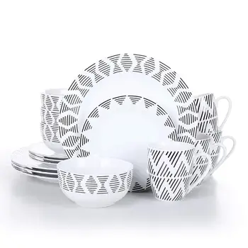 VEWEET HUMPHREY 16-Piece Porcelain Ceramic Dinnerware Tableware Plate Set with Dinner Plate,Dessert Plate,Bowl and 380ML Mug
VEWEET HUMPHREY 16-Piece Porcelain Ceramic Dinnerware Tableware Plate Set with Dinner Plate,Dessert Plate,Bowl and 380ML Mug