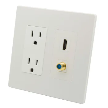 New Design 2 Gang No Screw Decorative Style Electric Power HDMI F RG6 CAT6 RJ45 USB 3.0 Female To Female Wall Plate
New Design 2 Gang No Screw Decorative Style Electric Power HDMI F RG6 CAT6 RJ45 USB 3.0 Female To Female Wall Plate
