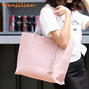 Woman Shoulder Tote Leather Bags Top-Handle Handbag Ladies Tassels Large Capacity Female Designer Soft For Women's Bolso Hombre
Woman Shoulder Tote Leather Bags Top-Handle Handbag Ladies Tassels Large Capacity Female Designer Soft For Women's Bolso Hombre