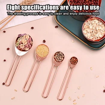 8PCS Stainless Steel Measuring Cup Kitchen Measuring Spoon for Baking Tea Coffee Kichen Accessories Measuring Tool LAD-s
8PCS Stainless Steel Measuring Cup Kitchen Measuring Spoon for Baking Tea Coffee Kichen Accessories Measuring Tool LAD-s
