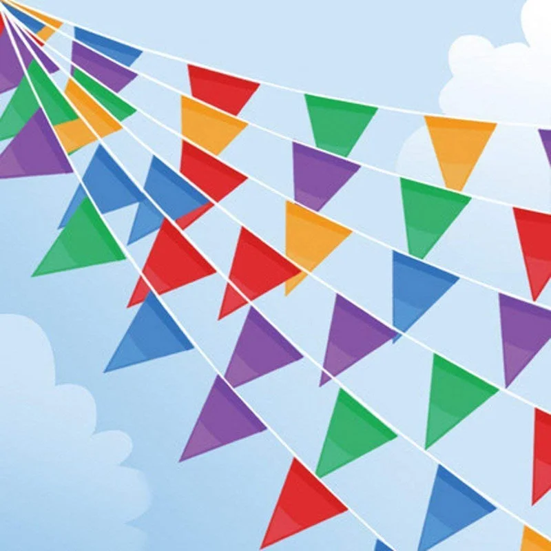 2 Pack 100 Meters Rainbow Pennant Colorful Hanging Triangle Flags Festival Banner Buntings Wedding Birthday Party Decorations
2 Pack 100 Meters Rainbow Pennant Colorful Hanging Triangle Flags Festival Banner Buntings Wedding Birthday Party Decorations