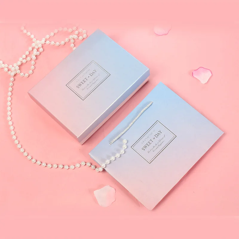 Gradient Gift Box Rectangular Packing Box Pearl Paper Gift Box Fashhion Valentine's Day Wedding Birthday Party Gift Boxes Bags
Gradient Gift Box Rectangular Packing Box Pearl Paper Gift Box Fashhion Valentine's Day Wedding Birthday Party Gift Boxes Bags