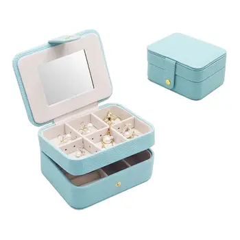 Simple Portable Double Layer Jewelry Box Earrings Ring Bracelet Storage Place Multipurpose Rectangle Finishing Boxes
Simple Portable Double Layer Jewelry Box Earrings Ring Bracelet Storage Place Multipurpose Rectangle Finishing Boxes
