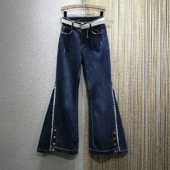 Flare Jeans for Women Spring Autumn New Slim Fit Boot-Cut Wide-Leg Jeans Women's Blue Denim Pants Jean 
Flare Jeans for Women Spring Autumn New Slim Fit Boot-Cut Wide-Leg Jeans Women's Blue Denim Pants Jean