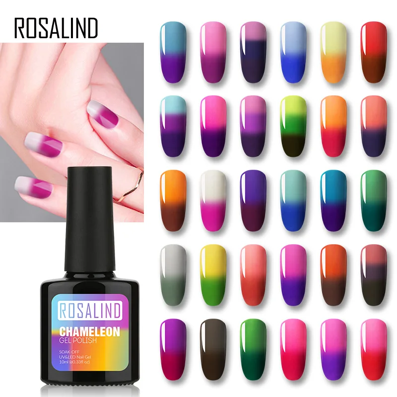 ROSALIND Nail Gel Polish 10ml Temperature Color Changing Nail Polish Soak off Nail Gel Polish Semi Vernis Permanent gel lacquer
ROSALIND Nail Gel Polish 10ml Temperature Color Changing Nail Polish Soak off Nail Gel Polish Semi Vernis Permanent gel lacquer